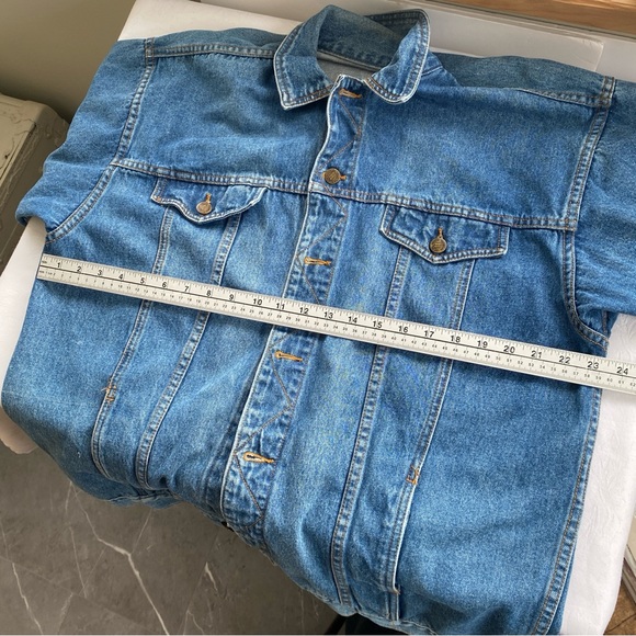 Vintage 90s Daniel Hechter Paris Oversized Denim Jacket Size L - Longline - Picture 11 of 16